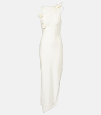 Embroidered asymmetric maxi dress | Coperni