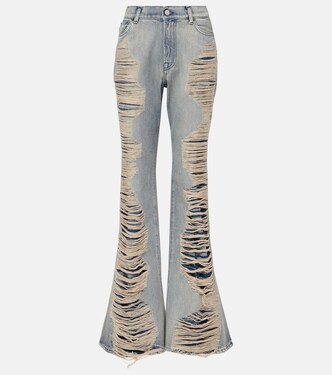 Distressed high-rise bootleg jeans | Acne Studios