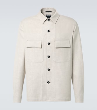 Linen, wool, and silk-blend overshirt | Zegna