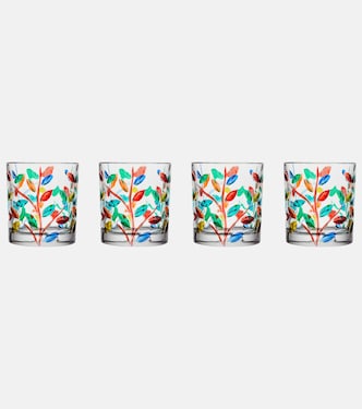 Set de 4 verres tumbler à fleurs | Les-Ottomans