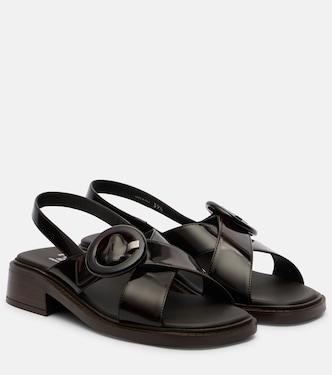 Leather slingback sandals | Prada