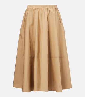 Cotton-blend midi skirt | Vince