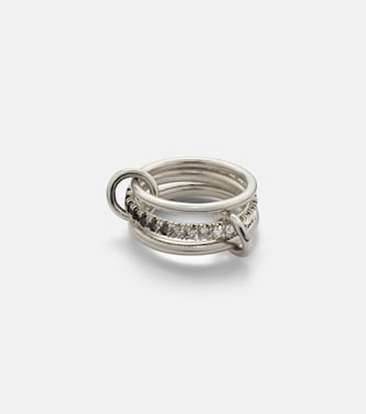 Petunia sterling silver ring with diamonds | Spinelli Kilcollin