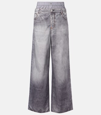 Pantaloni in popeline di cotone con stampa | Acne Studios