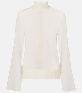 Sheer cotton and silk top | Toteme