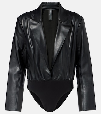 衬衫式连体紧身衣 | Norma Kamali