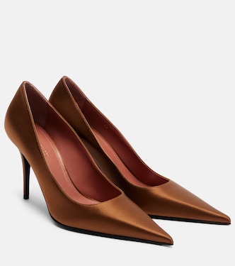 Barbara satin pumps | Amina Muaddi