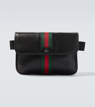 Web Trademark Small leather belt bag | Gucci