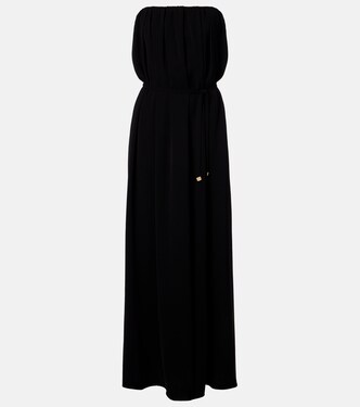 Elegante Sax crêpe strapless gown | Max Mara