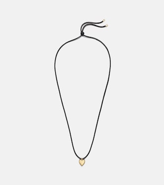 Puffy Heart 14kt gold-plated pendant necklace | Jennifer Fisher