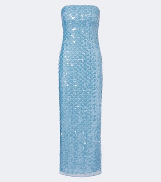Sequined floral maxi dress | Rotate