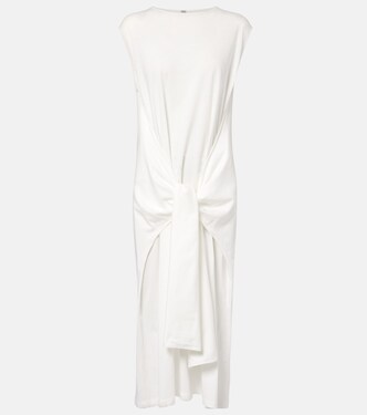 Gathered cotton jersey midi dress | Toteme
