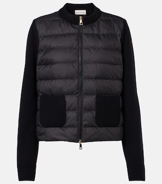 Down-paneled virgin wool cardigan | Moncler