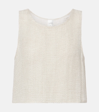 Stella sequined linen-blend tank top | Leset