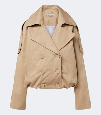 Cropped cotton twill trench coat  | Acne Studios