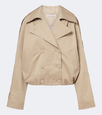 Cropped cotton twill trench coat | Acne Studios