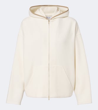 Wool and cashmere-blend hoodie | Max Mara