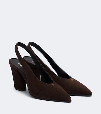 Suede slingback pumps | Prada