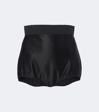 Scalloped satin micro shorts | Dolce&Gabbana