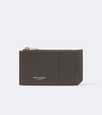 Saint Laurent Paris Fragments leather card holder | Saint Laurent