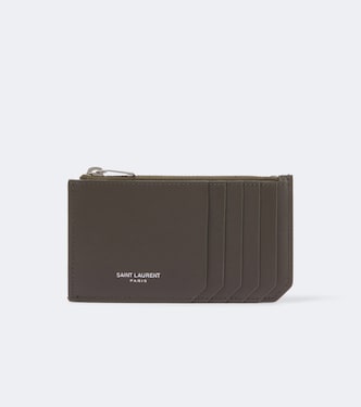 Saint Laurent Paris Fragments leather card holder | Saint Laurent