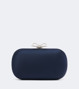 Verzierte Clutch aus Satin | Self-Portrait