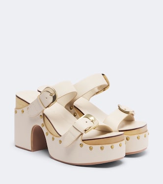 Verzierte Plateausandalen Alight aus Leder | Zimmermann
