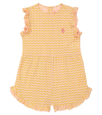 Squirrel printed cotton romper | The Animals Observatory