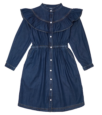 Clarissa ruffle-trimmed denim dress | Molo