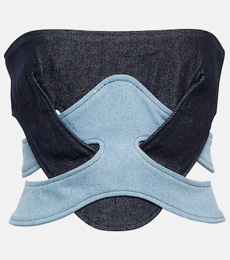 Strapless denim corset top | Dion Lee