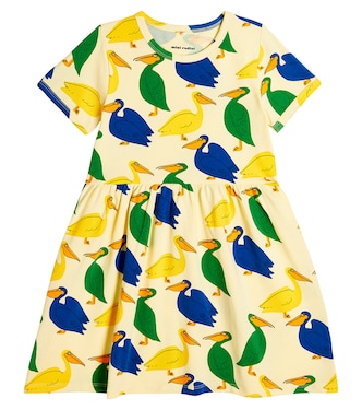 Printed cotton-blend dress | Mini Rodini