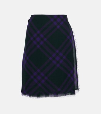 Checked silk miniskirt | Burberry