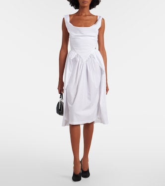 Sunday cotton corset dress in white - Vivienne Westwood