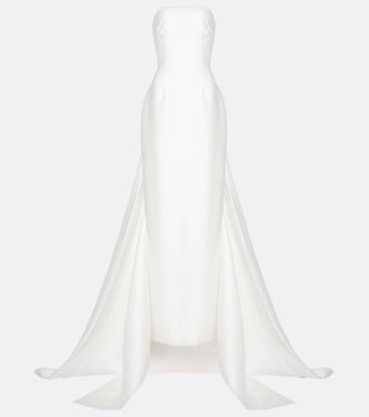 Bridal Imani strapless satin twill gown | Solace London