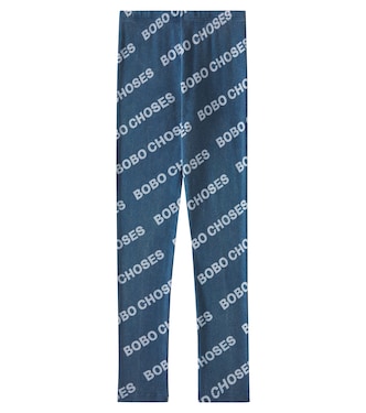 Logo cotton-blend jersey leggings | Bobo Choses
