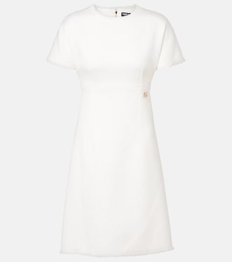 Vestido corto de tweed en mezcla de lana con DG | Dolce&Gabbana