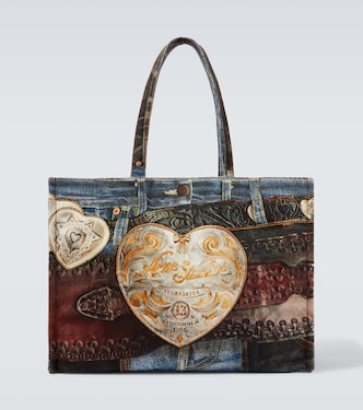 Logo trompe l'œil canvas tote bag | Acne Studios