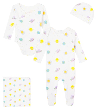 Baby Set aus Strampler, Body, Mütze und Decke | Stella McCartney Kids