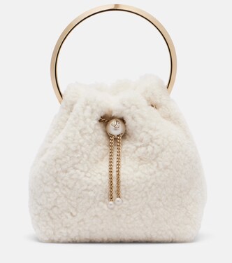 Bon Bon Small shearling bucket bag | Jimmy Choo
