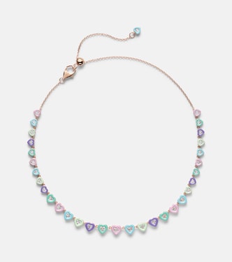 Candy Crush 18kt rose gold choker with diamonds | Kamyen