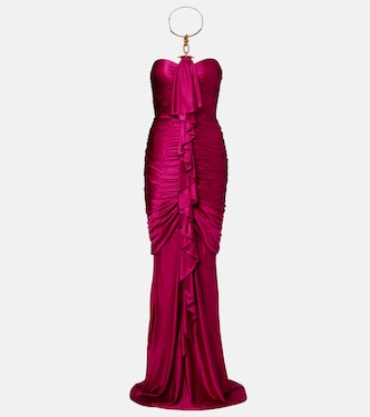 Bustier-Robe aus Satin | Balmain