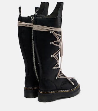 x Dr. Martens DRKSHDW 1B60 Quad Sole Pentalace knee-high boots in