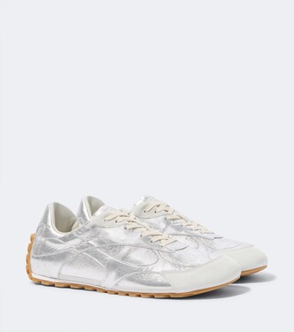 Orbit Flash metallic leather sneakers | Bottega Veneta