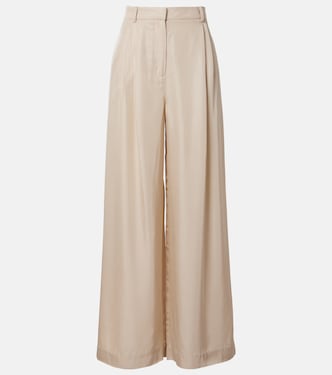 Marfa pleated twill wide-leg pants | The Frankie Shop