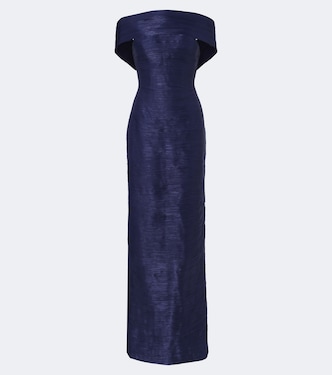 Pleated off-shoulder gown | Marmar Halim