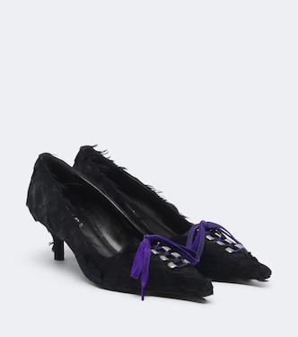 Escarpins en satin et plumes | Prada