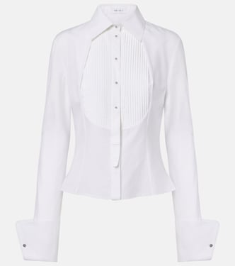 Plissé striped cotton shirt | McQueen