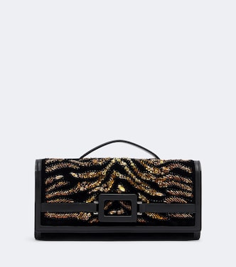 Belle Vivier embellished velvet clutch | Roger Vivier