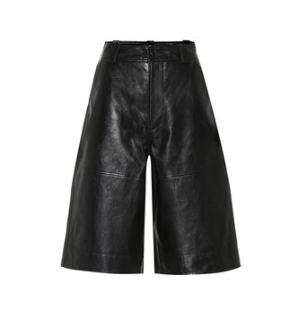 Shorts aus Leder | Ganni