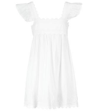 Baby Doll embroidered cotton mini dress | Juliet Dunn